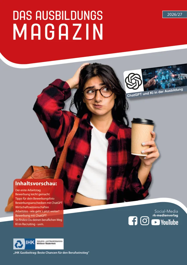 Cover: das ausbildungsmagazin Niederrhein, Ausgabe 2026/27